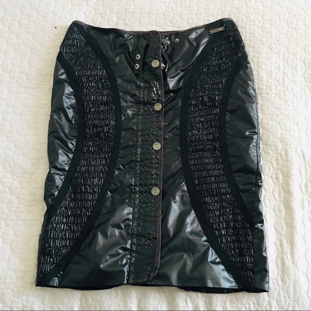 Galliano dark navy pencil skirt
